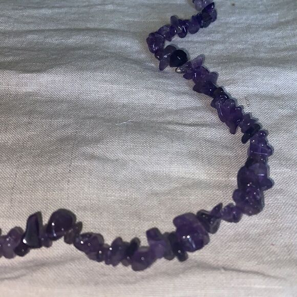 Necklace dark amethyst stones from Brazil - Picture 6 of 7